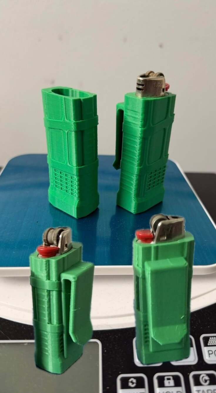 AR MAG Green BIC Lighter Case with Belt Clip